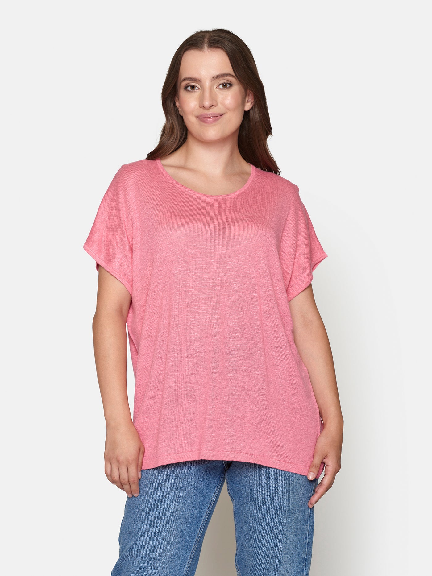Hør T-Shirt - Pink