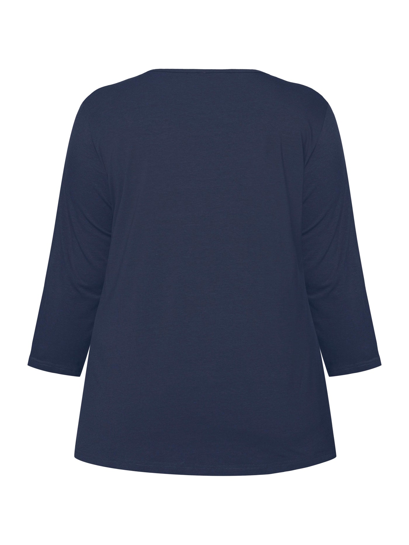 Basis T-shirt I A-facon Med 3/4 ærmer - Naval Blue