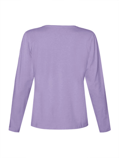 T-shirt Med Rund Hals - Purple Rose