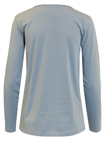 T-shirt Langærmet - Faded Blue