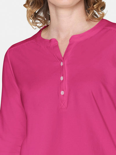 T-shirt med 3/4 ærmer - Pink