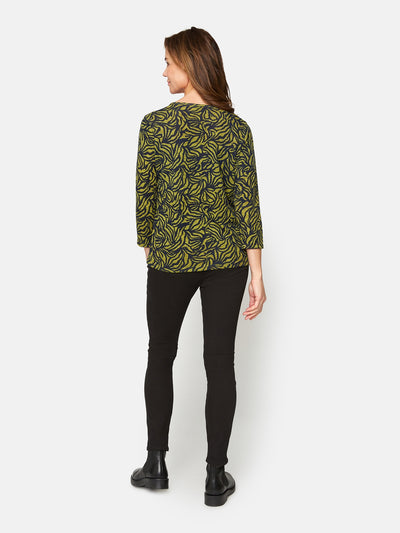 3/4 ærmet T-shirt - Golden Lime