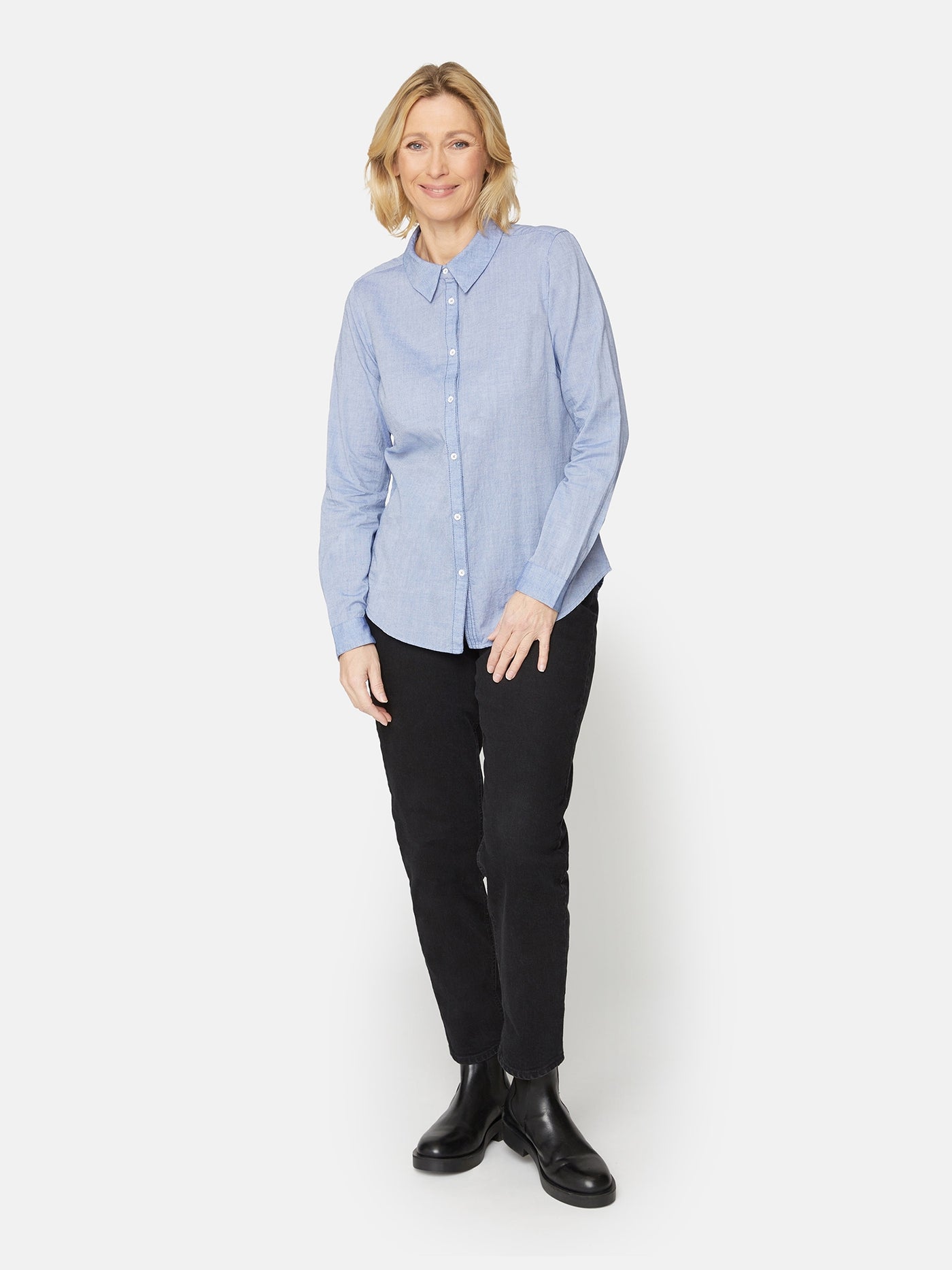 Skjorte - Chambray Blue