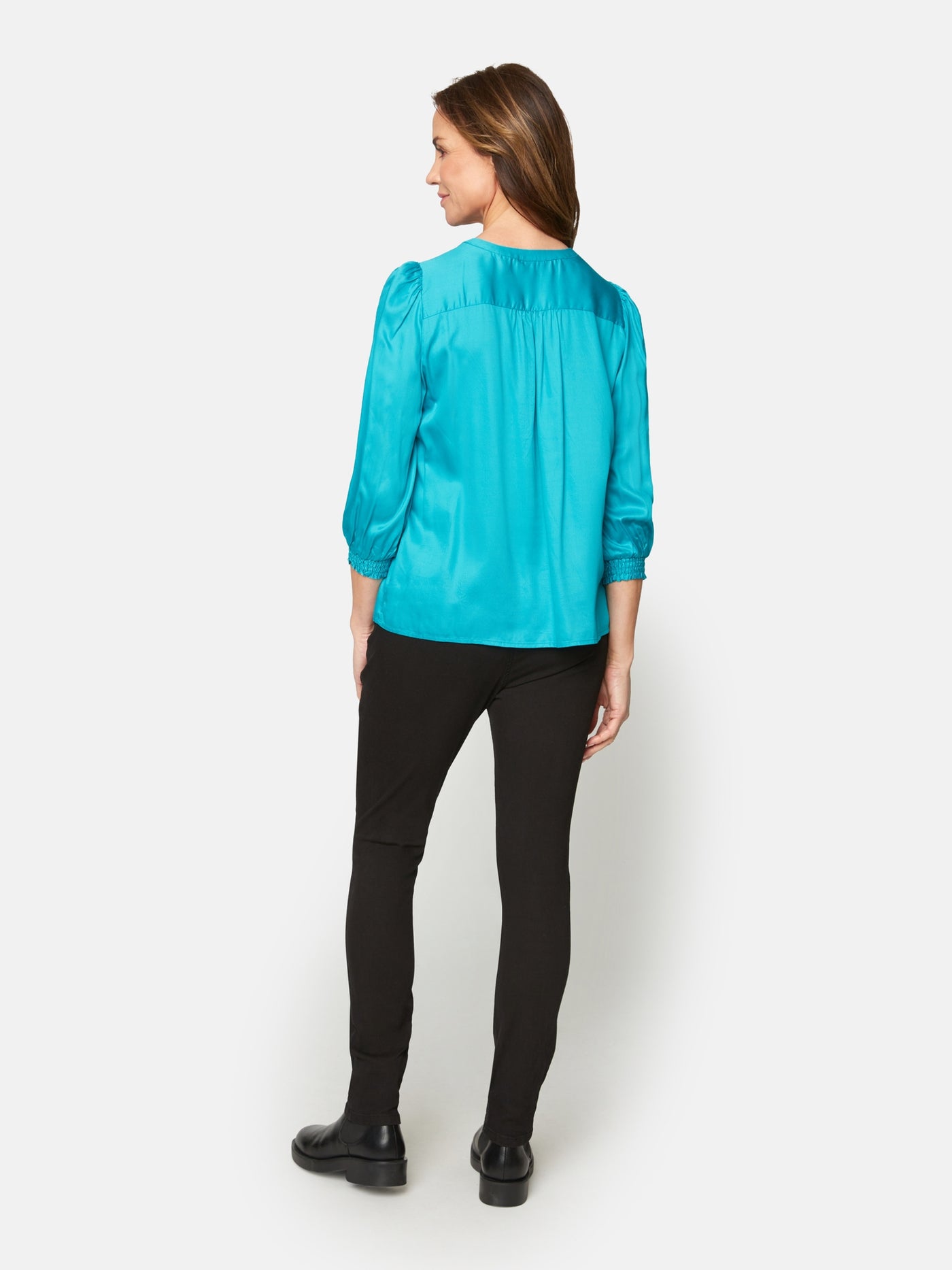 3/4 ærmet Bluse - lake Blue