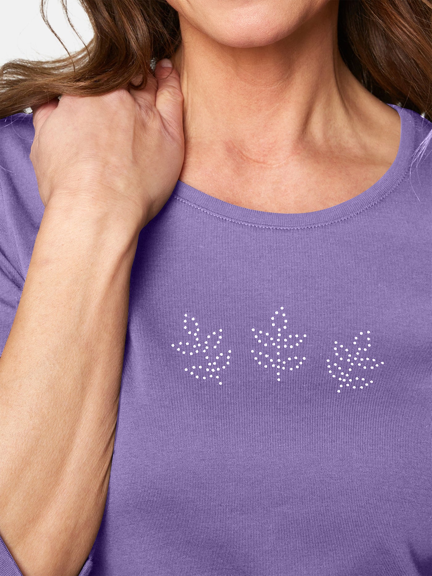 3/4 ærmet T-shirt - Light Purple