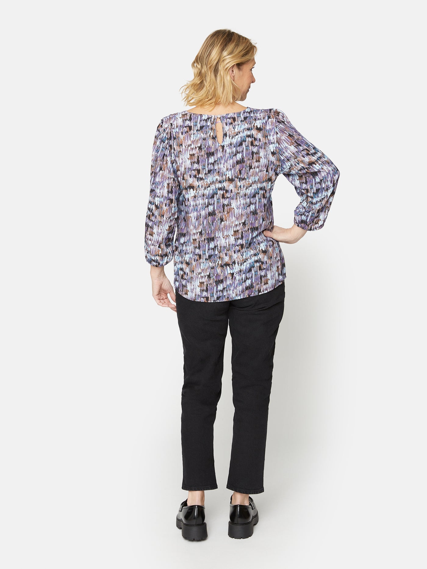 3/4 ærmet Bluse - Violet