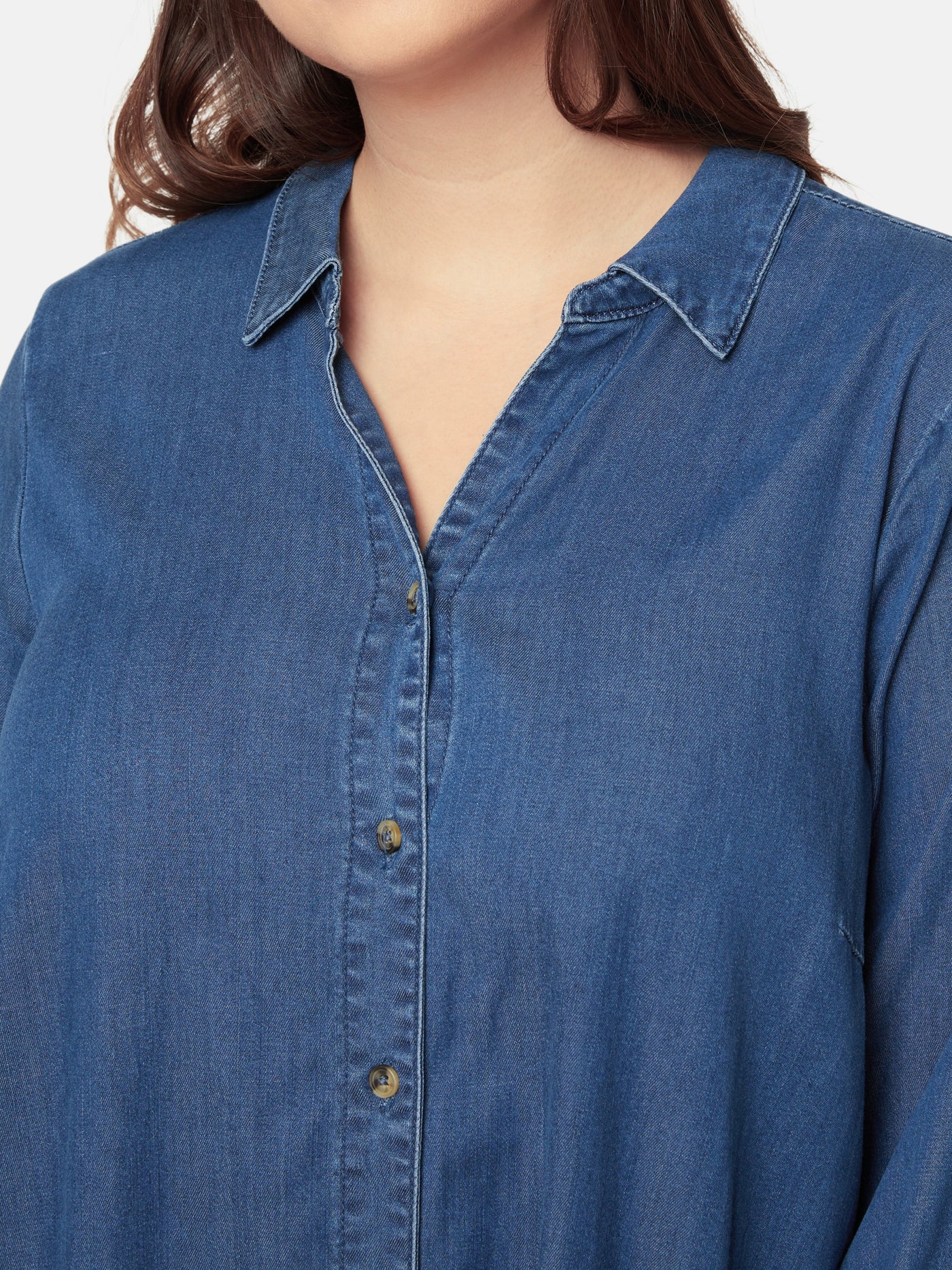 Skjorte - Medium Blue Denim