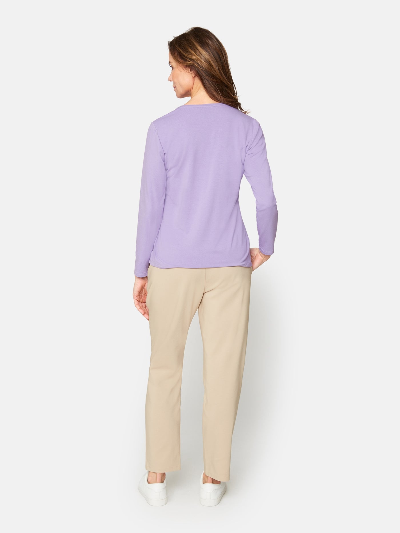 3/4 ærmet T-shirt - Light Purple