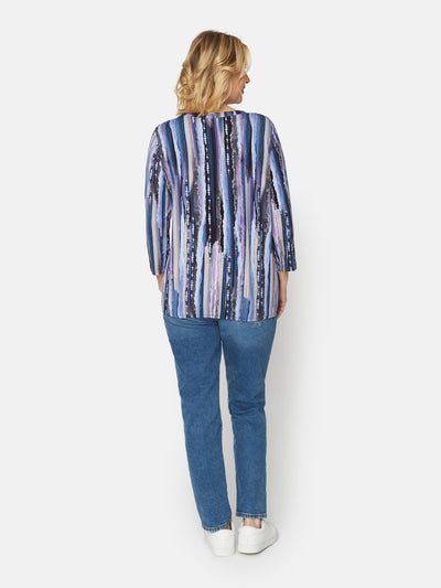 3/4 ærmet T-shirt - Violet