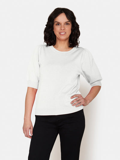 Strik Sweater med korte ærmer - Off-White