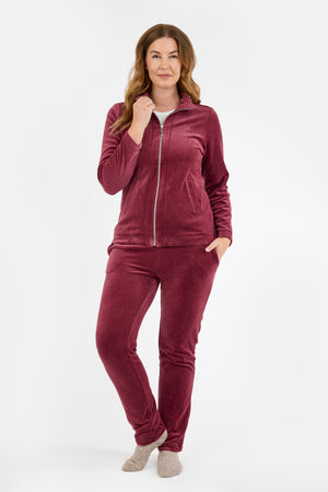 Joggingsæt - Bordeaux - Velour
