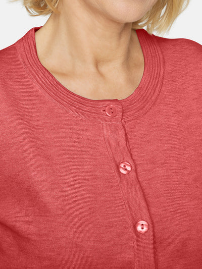 Cardigan Med Lomme - Coral