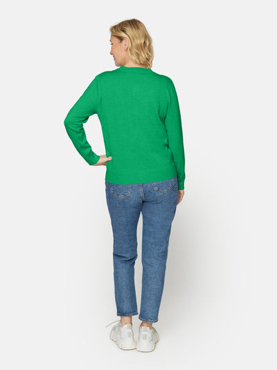 Cardigan Med Lomme - Bright Green