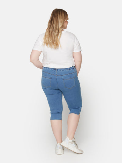 3/4 Jeans Slim Fit - Lys Blå Denim