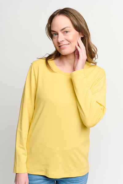 T-shirt Med Rund Hals - Misted Yellow
