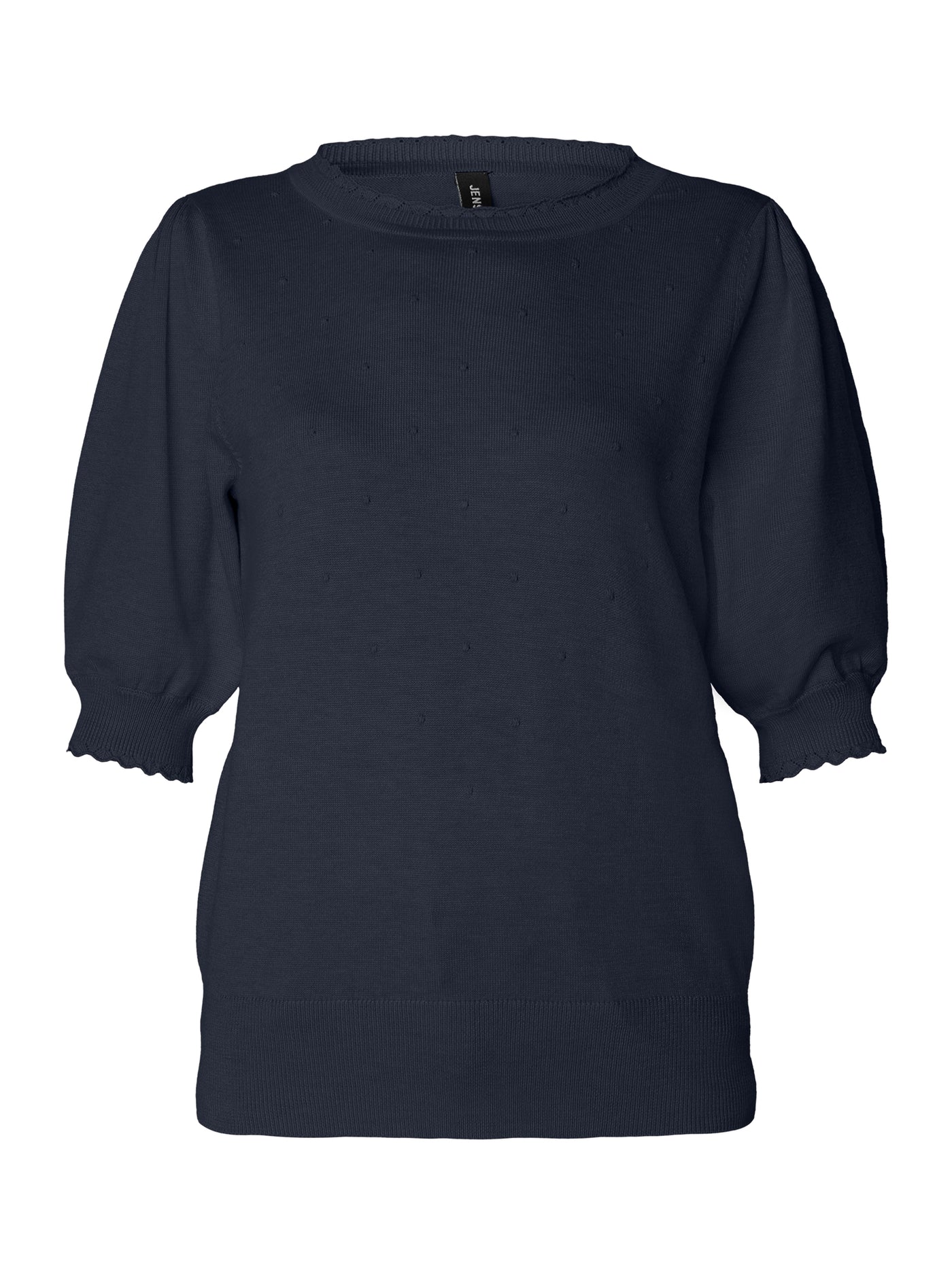Strik m/korte ærmer - Navy
