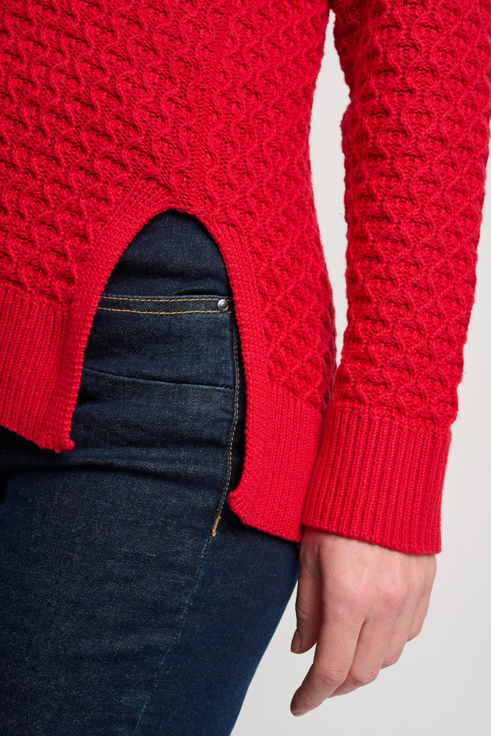 V-hals pullover - True Red