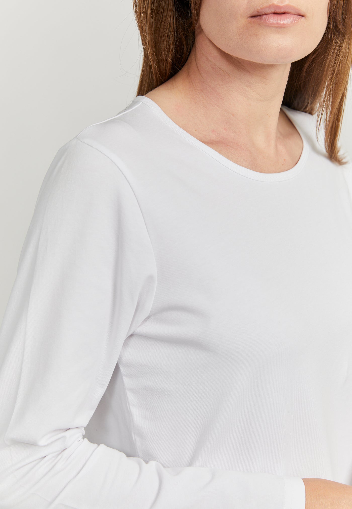 T-shirt Langærmet - White