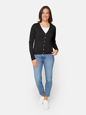 Cardigan V-hals - Black