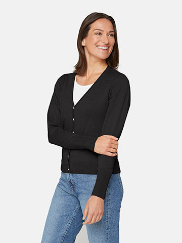Cardigan V-hals - Black