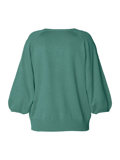 Pullover V-hals - Beryl Green Melange