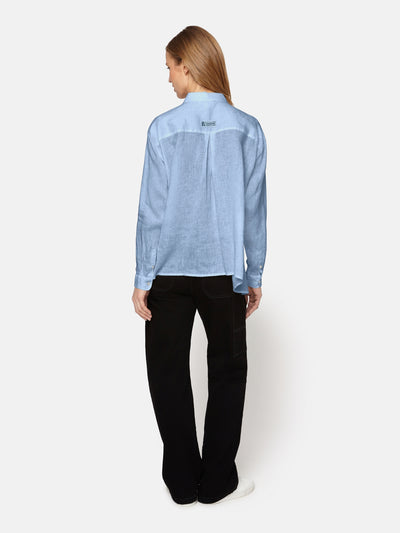 Hør skjorte - Chambray Blue