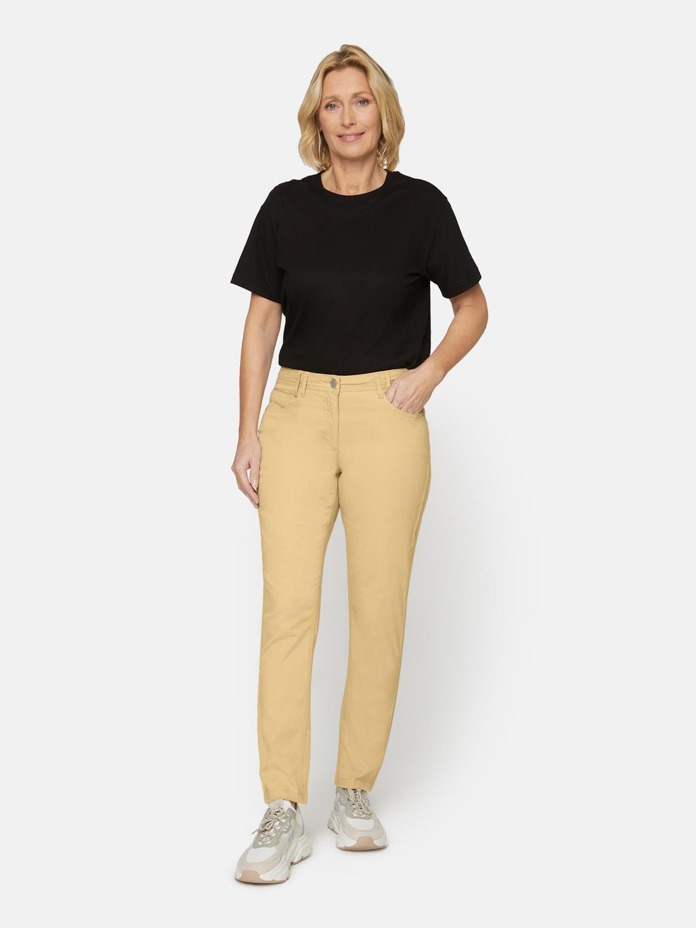 Bukser Madelaine Straight Leg - Sahara Sun