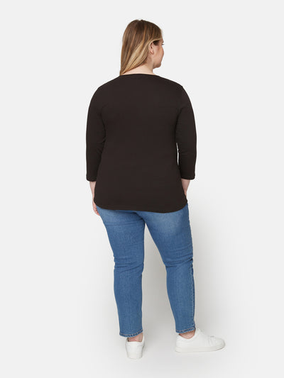 T-shirt 3/4 ærmer - Black