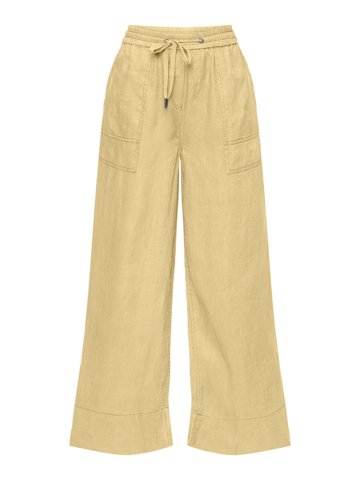 Bukser i hør - Straw Yellow
