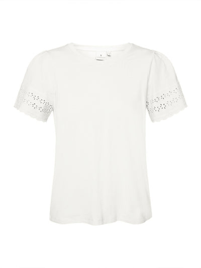 Jersey Broderi Anglaise - White