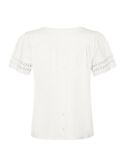 Jersey Broderi Anglaise - White